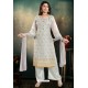 Light Grey Chanderi With Heavy Work Palazzo Suit