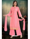 Light Pink Chanderi With Heavy Work Palazzo Suit