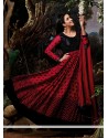 Desirable Red Faux Georgette Anarkali Salwar Suit