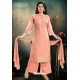 Light Orange Chanderi With Heavy Work Palazzo Suit