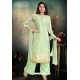 Sea Green Chanderi With Heavy Work Palazzo Suit