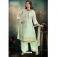 Stylish Sea Green Chanderi Palazzo Suit