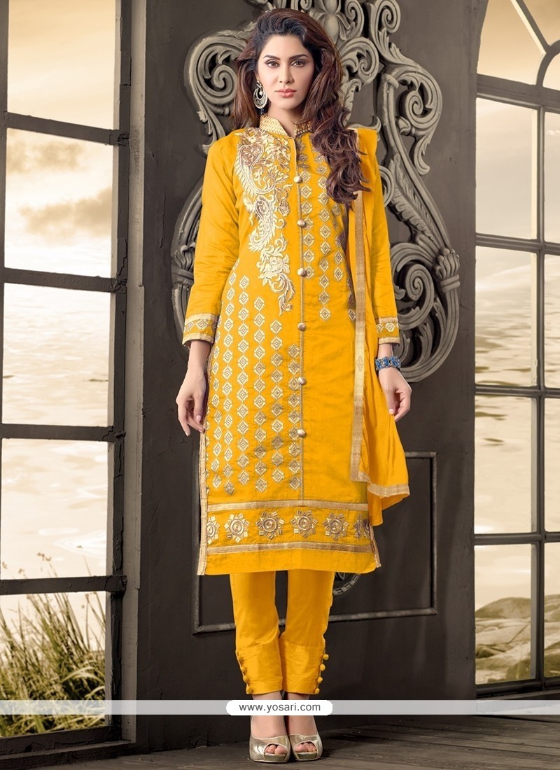 Refreshing Yellow Designer Salwar Kameez
