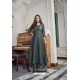 Grey Two Tone Slub Cotton Palazzo Suit