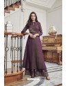 Deep Wine Two Tone Slub Cotton Palazzo Suit