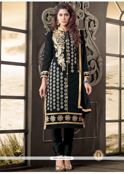 Transcendent Zari Work Black Salwar Suit