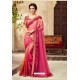 Rani Satin Georgette Designer Saree