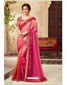 Rani Satin Georgette Designer Saree