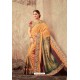 Mustard Silk Georgette Designer Saree