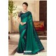 Teal Silk Georgette Designer Saree