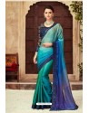 Multi Colour Silk Georgette Designer Saree