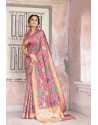 Light Pink Weaving Zari Silk Designer Saree