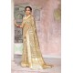 Beige Weaving Zari Silk Designer Saree