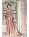 Lavender Weaving Zari Silk Designer Saree