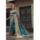 Blue Pure Zari Weaving Silk Designer Saree