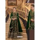 Dark Green Soft Net Embroidered Anarkali Suit