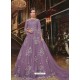 Lavender Soft Net Partywear Anarkali Suit