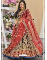 Gorgeous Navy Velvet Stone Worked Lehenga Choli