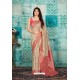 Light Beige Banarasi Silk Designer Weaving Worked Saree