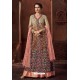 Gold And Pink Heavy Net Designer Anarkali Suit
