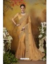 Mustard Pure Silk Designer Party Wear Saree