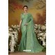 Green Pure Silk Designer Party Wear Saree