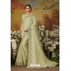 Olive Green Pure Silk Designer Party Wear Saree