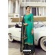 Aqua Mint And Navy Pure Satin Georgette Designer Palazzo Suit