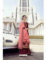 Maroon Pure Satin Georgette Designer Palazzo Suit