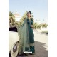 Teal Pure Satin Georgette Designer Palazzo Suit