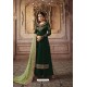 Dark Green Faux Georgette Designer Palazzo Suit