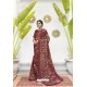 Maroon Soft Digital Silk Printed Party Wear Saree