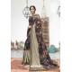 Black Soft Digital Silk Printed Party Wear Saree