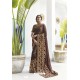 Coffee Soft Digital Silk Printed Party Wear Saree