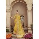 Yellow Silk Weaving Worked Designer Saree