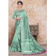 Aqua Mint Zoya Art Silk Digital Printed Saree