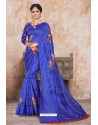 Royal Blue Zoya Art Silk Digital Printed Saree