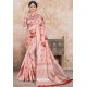 Amazing Peach Zoya Art Silk Digital Printed Saree