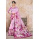 Pink Zoya Art Silk Digital Printed Saree