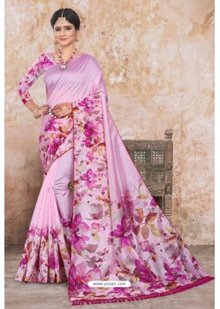 Pink Zoya Art Silk Digital Printed Saree