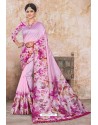 Pink Zoya Art Silk Digital Printed Saree