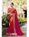 Multi Colour Silk Satin Georgette Designer Party Wear Saree