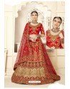 Red Silk Designer Bridal Lehenga Choli