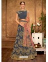 Grey Taffeta Silk Designer Lehenga Choli