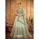 Sea Green Silk And Net Designer Lehenga Choli