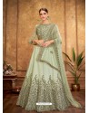 Sea Green Silk And Net Designer Lehenga Choli