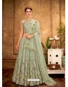 Green Dual Tone Taffeta Silk Designer Lehenga Choli