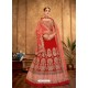 Red Silk Designer Lehenga Choli