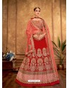 Red Silk Designer Lehenga Choli