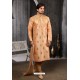 Light Orange Art Banarasi Silk Kurta Pajama